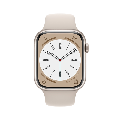 Apple Watch Series 8 GPS 45mm Starlight Aluminium Case with Starlight Sport Band