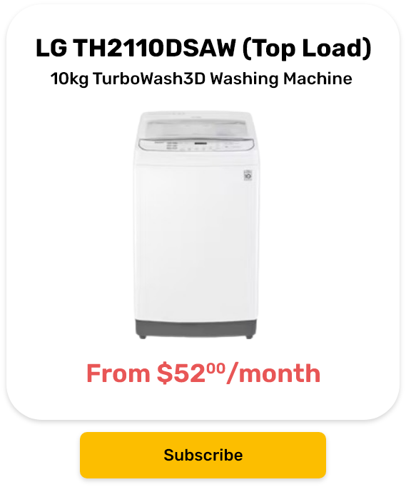 LG 10kg, TurboWash3D™ Top Load Washing Machine