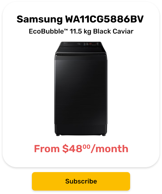 Samsung Laundry Top-Load Washer WA11CG5886BV EcoBubble™ 11.5 kg Black Caviar