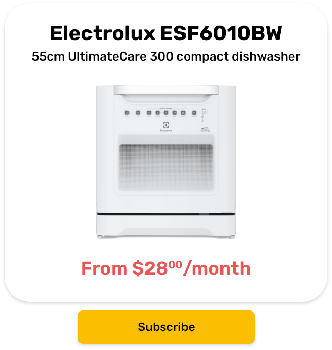 Electrolux 55cm UltimateCare 300 compact dishwasher with 8 place settings