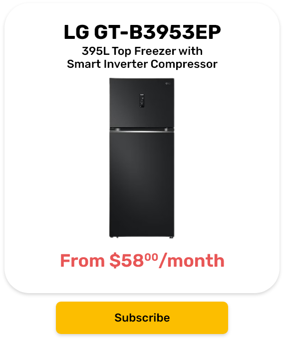 LG 395L Top Freezer with Smart Inverter Compressor™ in Essence Matte Black