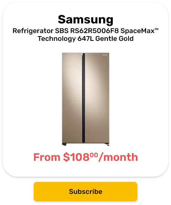 Samsung Refrigerator SBS RS62R5006F8 SpaceMax™ Technology 647L Gentle Gold