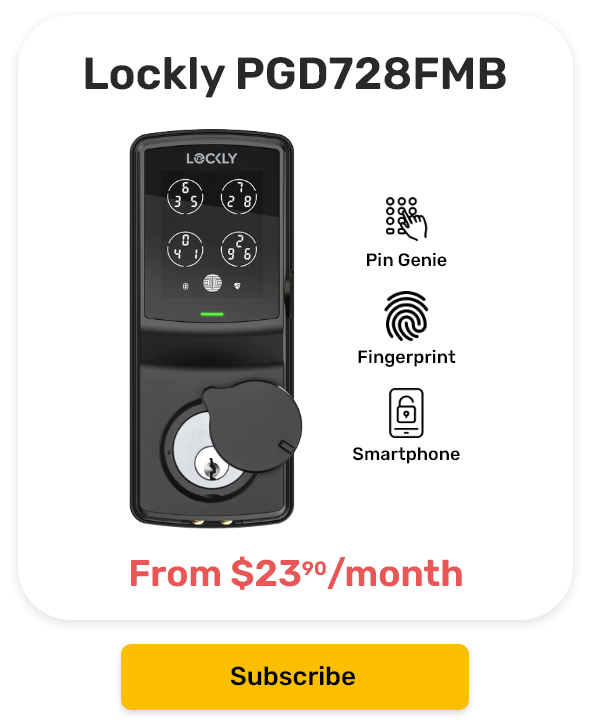 Lockly PGD728FMB Fingerprint Digital Lock 