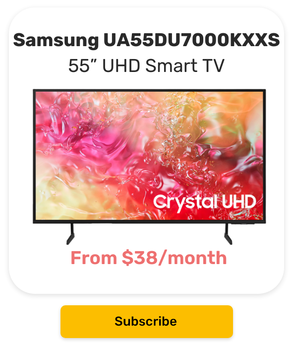 Samsung 55” Crystal UHD DU7000 4K Tizen OS Smart TV (2024) (UA55DU7000KXXS)