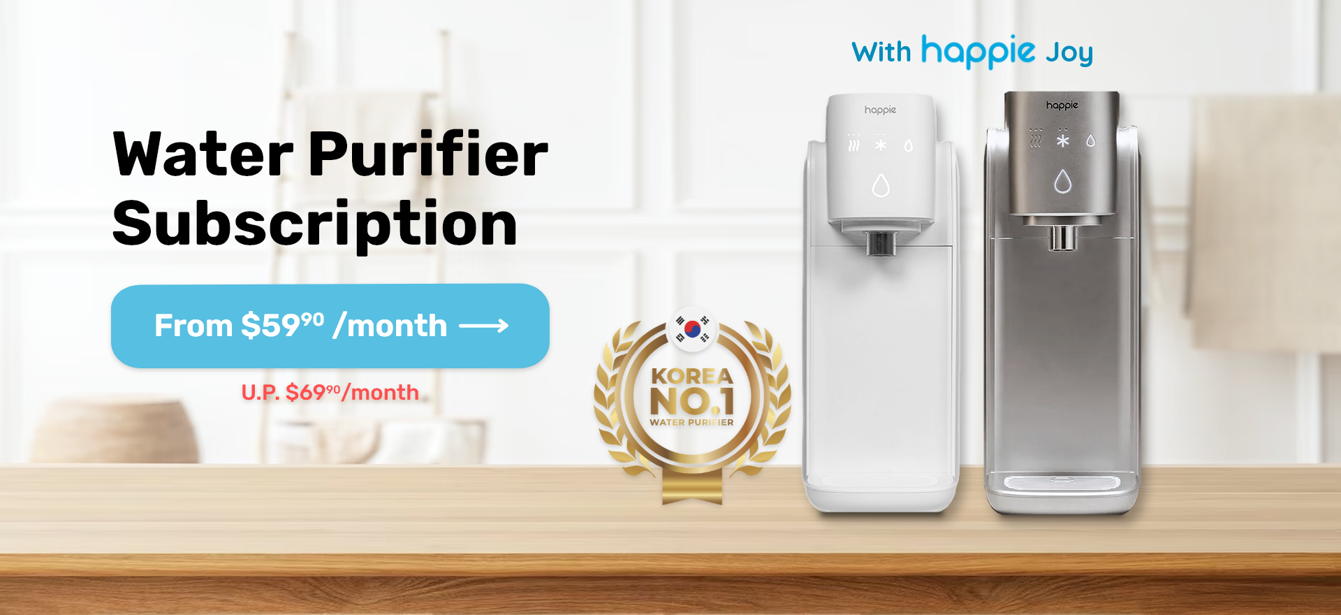 Water Purifier Subscription with Happie Joy